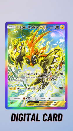 Tapu Koko EX Rainbow Extradimensional Crisis Pokemon TCG Pocket 2 Star ⭐⭐English - Image 1