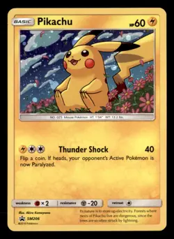 PIKACHU - SM206 HOLO PROMO SUN & MOON PROMO POKEMON TCG NM - Image 1
