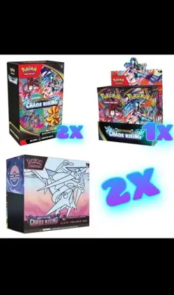 CHAOS RISING Pokemon Center ETB’s x2 + Booster Box + Booster Bundle x2 Presale - Image 1