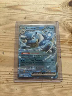 Pokemon TCG Blastoise EX 009/165 Scarlet & Violet Holo Double Rare NM Condition - Image 1