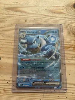 Pokemon TCG Blastoise EX 009/165 Scarlet & Violet Holo Double Rare NM Condition - Image 2