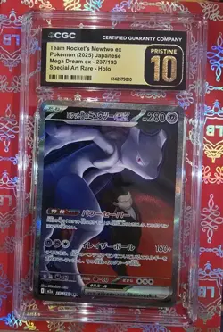 Pokemon Team Rocket's Mewtwo ex #237 Japanese Mega Dream CGC 10 Pristine - Image 1