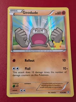 Geodude 43/83 Holo GAME Promo Pokemon Card Near Mint Condition - Image 1