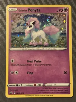 Pokemon TCG Galarian Ponyta SWSH013 Cosmos Holo Black Star Promo - Image 1