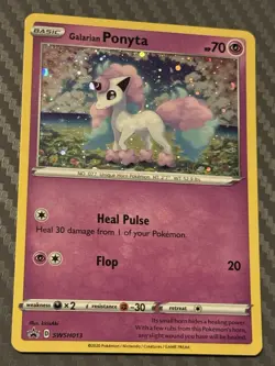 Pokemon TCG Galarian Ponyta SWSH013 Cosmos Holo Black Star Promo - Image 3