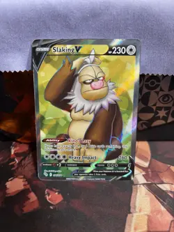 Slaking V 077/078 Pokemon GO Full Art Pokemon TCG Holo - Image 1