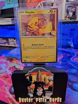 Pikachu 051/162 Pokemon Day STAMPED Cosmos Pokemon Day Promo SWIRL 🌀 - Image 1