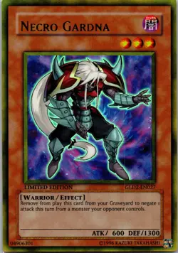 Yugioh Necro Gardna GLD2-EN027 Limited Edition Ultra Rare NM - Image 1