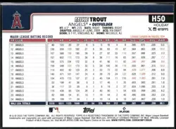 2025 Topps Holiday Metallic Blue Holiday Lights Mike Trout #H50 Angels - Image 2