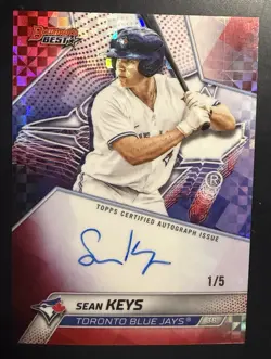 2025 Bowman's Best Sean Keys Best of 2025 Auto Red /5 Refractor #B25-SK - Image 1