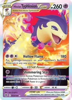 Hisuian Typhlosion VSTAR 054/189 🇨🇦 Pokemon Astral Radiance Ultra Rare Card - Image 1
