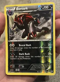 Zoroark 90/113 Reverse Holo Rare, Legendary Treasures, 2013 Pokemon card, NM - Image 3