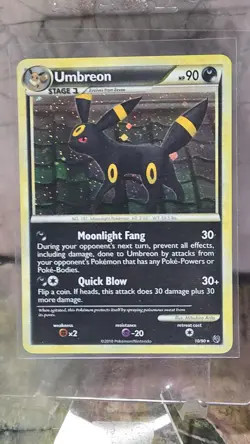 Umbreon 10/90 Undaunted Holo Rare Card (2010) - Image 1