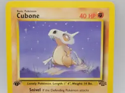 Cubone 50/64 1st Edition Jungle Pokemon Card LP WOTC 1999 Vintage - Image 1