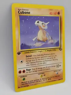 Cubone 50/64 1st Edition Jungle Pokemon Card LP WOTC 1999 Vintage - Image 4