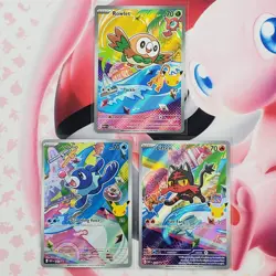 Rowlett 043 + Litten 044 + Popplio 045 - First Partner Pokemon Cards - #L605 - Image 1