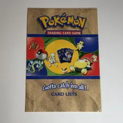 Pokemon Card Lists Booklet For TCG Wizards WOTC Vintage Base Set/Jungle/Fossil - Image 1