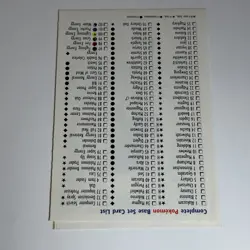 Pokemon Card Lists Booklet For TCG Wizards WOTC Vintage Base Set/Jungle/Fossil - Image 2