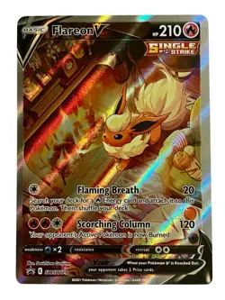 Pokemon Flareon V SWSH179 Sword & Shield Promo Single Strike Holo English Card - Image 1