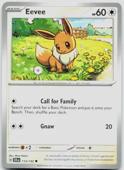 Eevee 113/142 Pokemon SV07: Stellar Crown NM Common English (FREE S&H) - Image 1