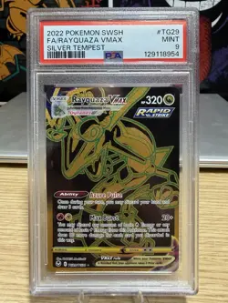 POKEMON 2022 FA/RAYQUAZA VMAX SWORD & SHIELD SILVER TEMPEST #TG29 PSA 9 - Image 1