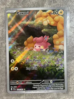 Pawmi 226/091 Pokemon TCG Rare SV: Paldean Fates Holo Card IR (Near Mint) NM - Image 1