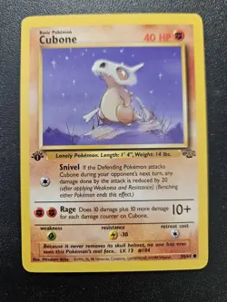 Pokemon 1st Edition Jungle Cubone 50/64 NEAR MINT - Image 1