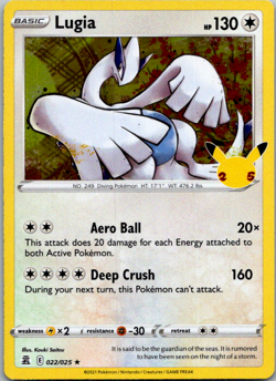 2021 Pokemon Celebrations Lugia 022/025 Holo Rare - Image 1