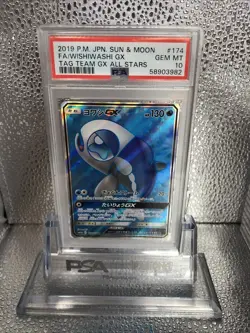 POKEMON 2019 TAG TEAM GX ALL STARS JAPANESE WISHIWASHI GX FA 174/173 PSA 10 - Image 1