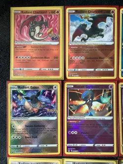 16 Radiant Rare Full Set Complete Pokemon Collection Charizard Blastoise Eevee - Image 2