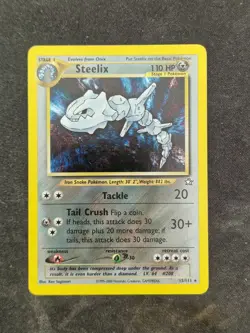 Pokemon TCG Steelix Neo Genesis Holo Card 15/111 Unlimited Rare - Image 1