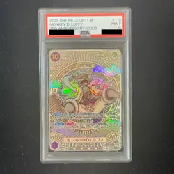 One Piece Card PSA9 Monkey D. Luffy (Parallel Gold Background OP11) [SP] 0741a7 - Image 1