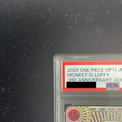 One Piece Card PSA9 Monkey D. Luffy (Parallel Gold Background OP11) [SP] 0741a7 - Image 2