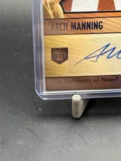 2025 Panini Silhouette Arch Manning Patch Autograph 1/5 First On Print Auto NIL - Image 3
