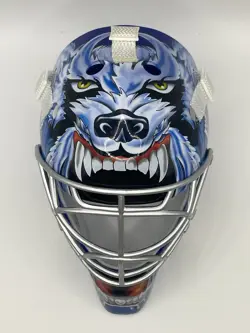 2001-02 Curtis Joseph Upper Deck UD Mini Goalie Mask Collection Tor Maple Leafs - Image 2