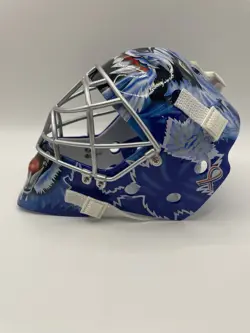2001-02 Curtis Joseph Upper Deck UD Mini Goalie Mask Collection Tor Maple Leafs - Image 3