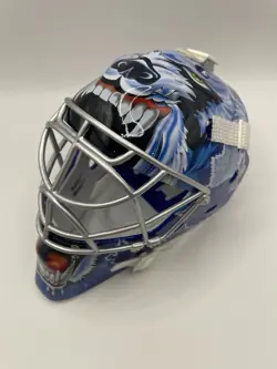 2001-02 Curtis Joseph Upper Deck UD Mini Goalie Mask Collection Tor Maple Leafs - Image 4