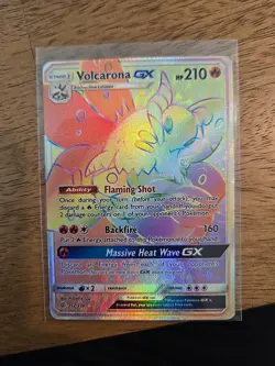 Pokemon TCG Volcarona GX Cosmic Eclipse Secret Rare Card 252/236 - Image 1