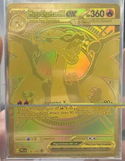 Pokemon Phantasmal Flames Gold Mega Charizard X EX 130/094 - Image 1