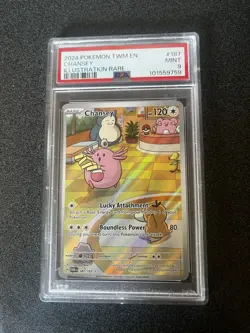 Pokemon Sv06 Chansey 187/167 Illustration Rare Holo English 2024 PSA 9 - Image 1