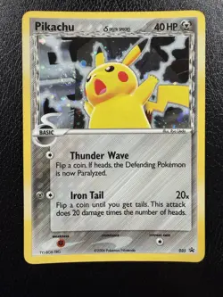 Pokemon Pikachu TCG Delta Species 035 Promo Holo Black Star With Swirl🌀 MP - Image 1
