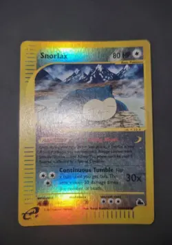 Pokemon Card-Snorlax-Skyridge-100/144-HoloReverse-ENG-Excellent - Image 3