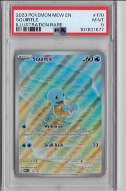 2023 Pokemon 151 #170 Squirtle Special Illustration Rare PSA 9 Graded Card - Image 1