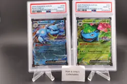 Blastoise Venusaur ex (Stellar Crown Stamp) 030 001/142 PSA 10 Sequential Set - Image 1