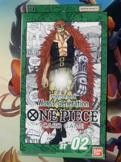 2022 One Piece Sealed Starter Deck 2: Worst Generation (ST-02) English Sealed 811039038397 - Image 1