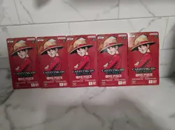 5x ENGLISH One Piece CCG: Carrying On His Will - Sleeved Booster Pack lot OP-13 - Image 1
