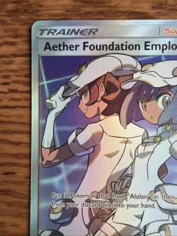 Aether Foundation Employee SV81/SV94 Full Art - Hidden Fates Pokemon Card - Image 3