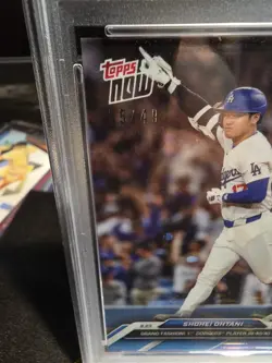 2024 Topps Now Shohei Ohtani 40/40 Club #584 BLUE /49 PSA 9 - Image 2