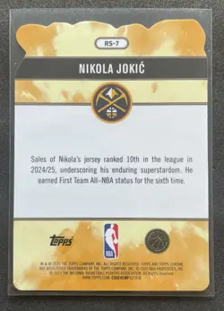 2025-26 Topps Chrome Basketball Nikola Jokic Rock Stars Case Hit - Image 2
