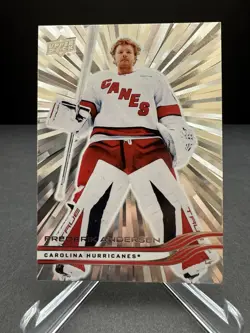 2025-26 Upper Deck Series 2 Frederik Andersen Silver Outburst - Image 1